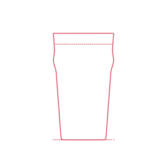 Objects Beer Glasses Nonic Pint Glass Stencil Svg Design File, Free Vectors File